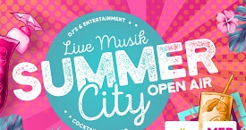 Werbebanner Summer City Open Air am 10. Juni in der Innenstadt